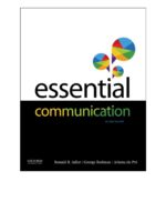 Essential Communication 2nd Edition — Adler, Rodman, du Pré | Oxford