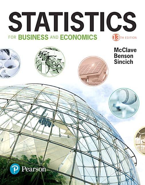 Statistics for Business and Economics McClave 13th Edition PDF