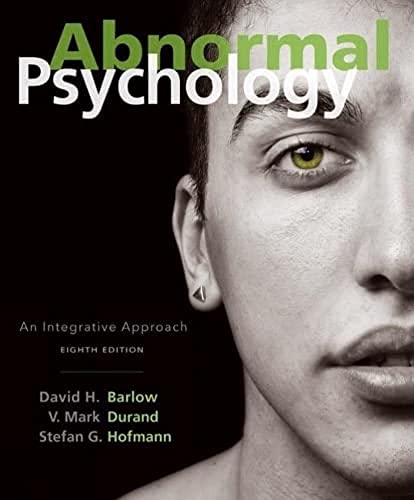 Abnormal Psychology Barlow 8th Edition