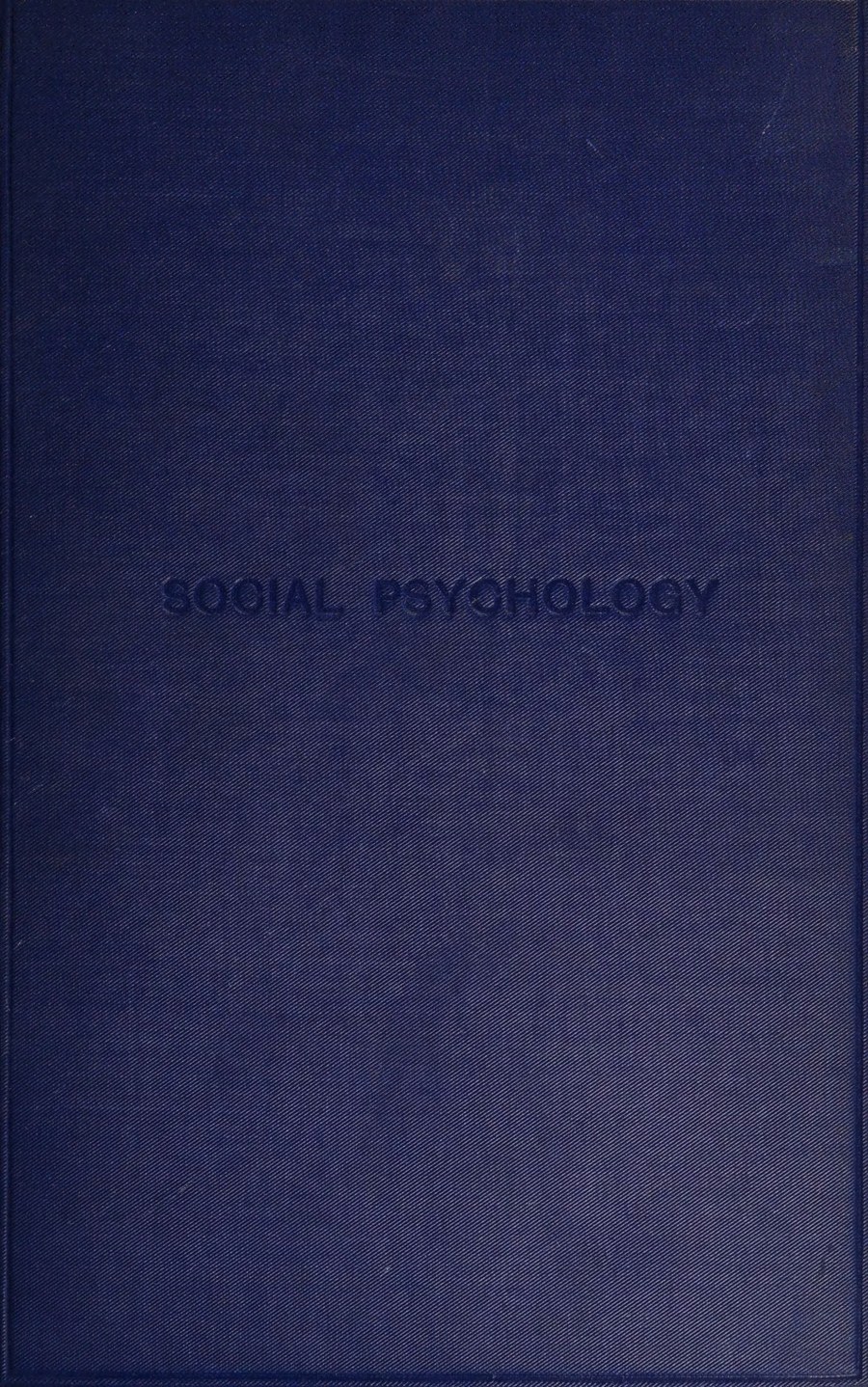 Social Psychology (R. H. Thouless) — ebook cover