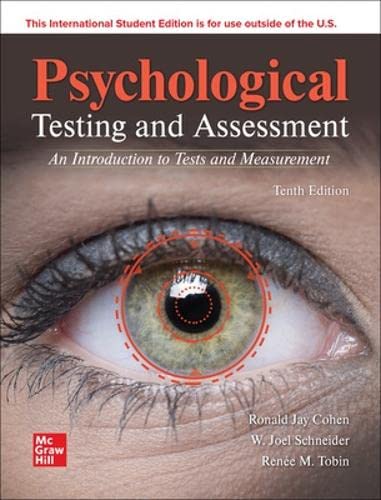 Psychological Testing and Assessment 10th Edition Cohen